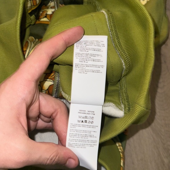 Versace Olive Green Medusa Renaissance Print Full Zip Hoodie (RARE) - Picture 9 of 13